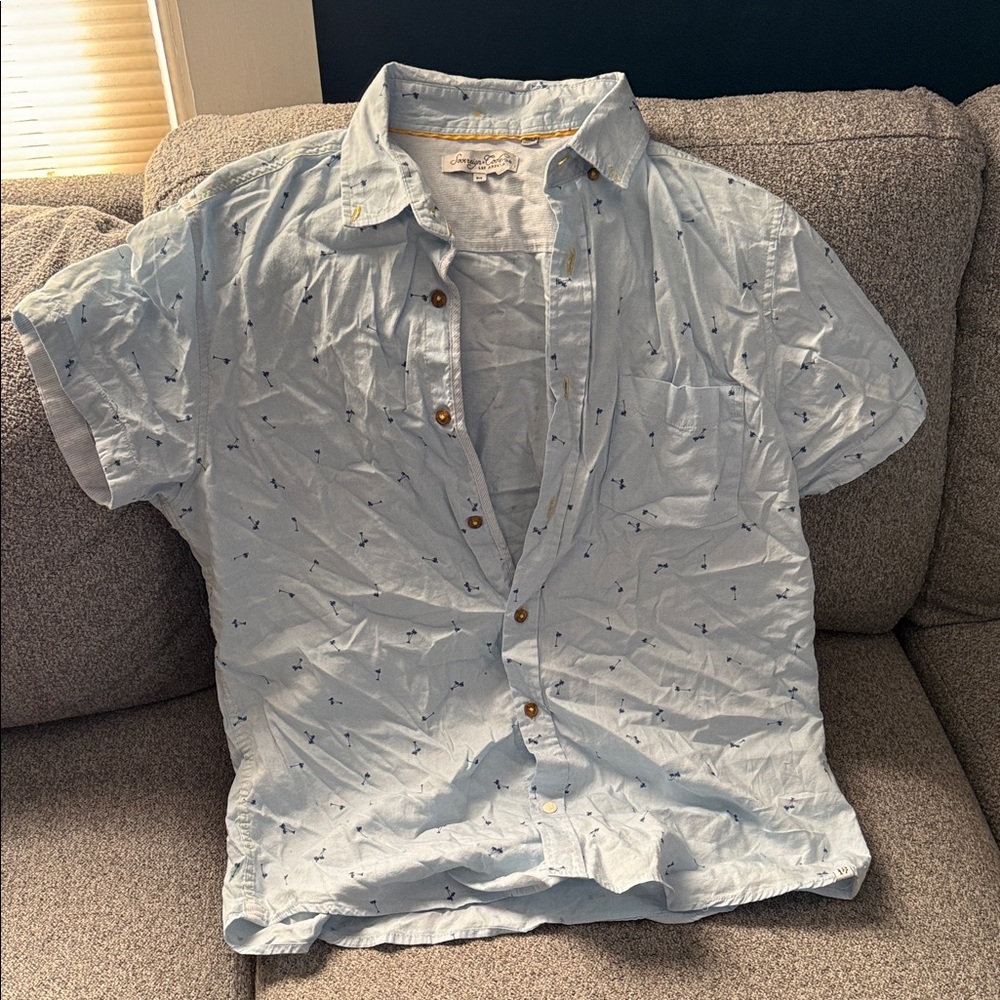 Sovereign Code Light Blue Casual Button Down Shirt